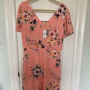 NWT Loft floral midi dress.